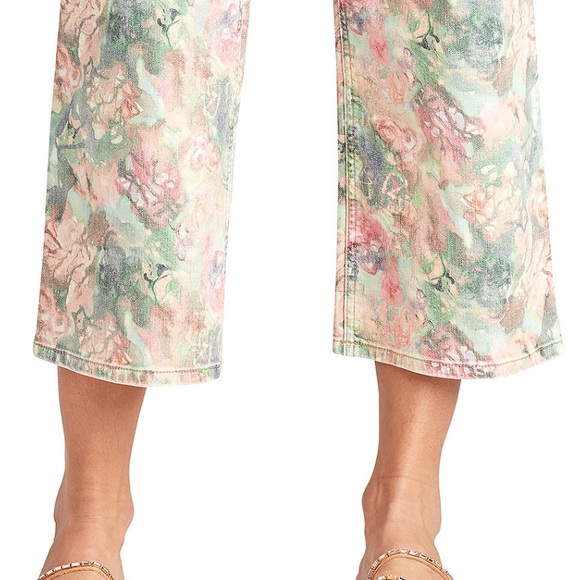 Sam Edelman High rise cropped jeans floral NWT$118 - Picture 4 of 5